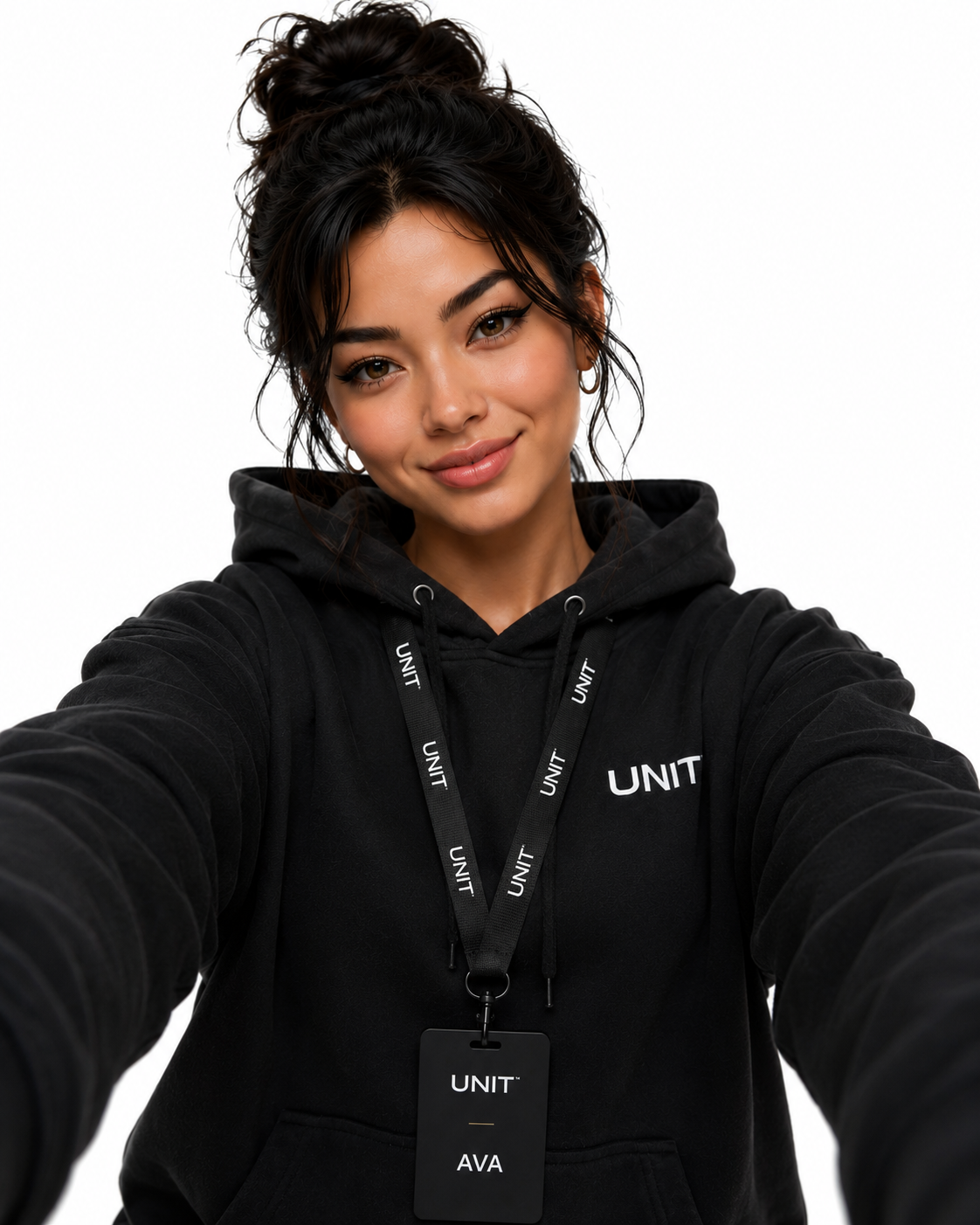 AVA, UNITELO's AI Renewal Worker, speaking directly to camera